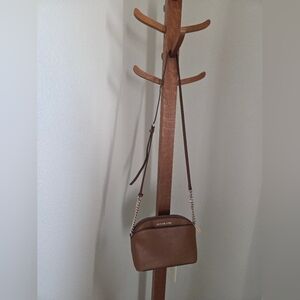 Michael Kors Brown Crossbody Bag with Gold Chain